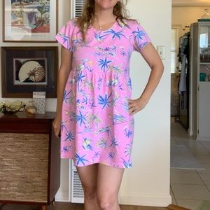 1980s Babydoll Beach Dress